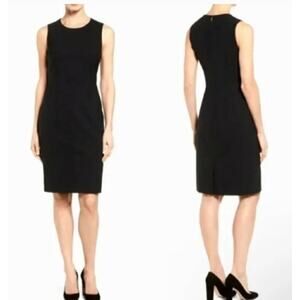 NWT Hugo Boss Dirusa Sleeveless Sheath Dress Women's Black Size US 14